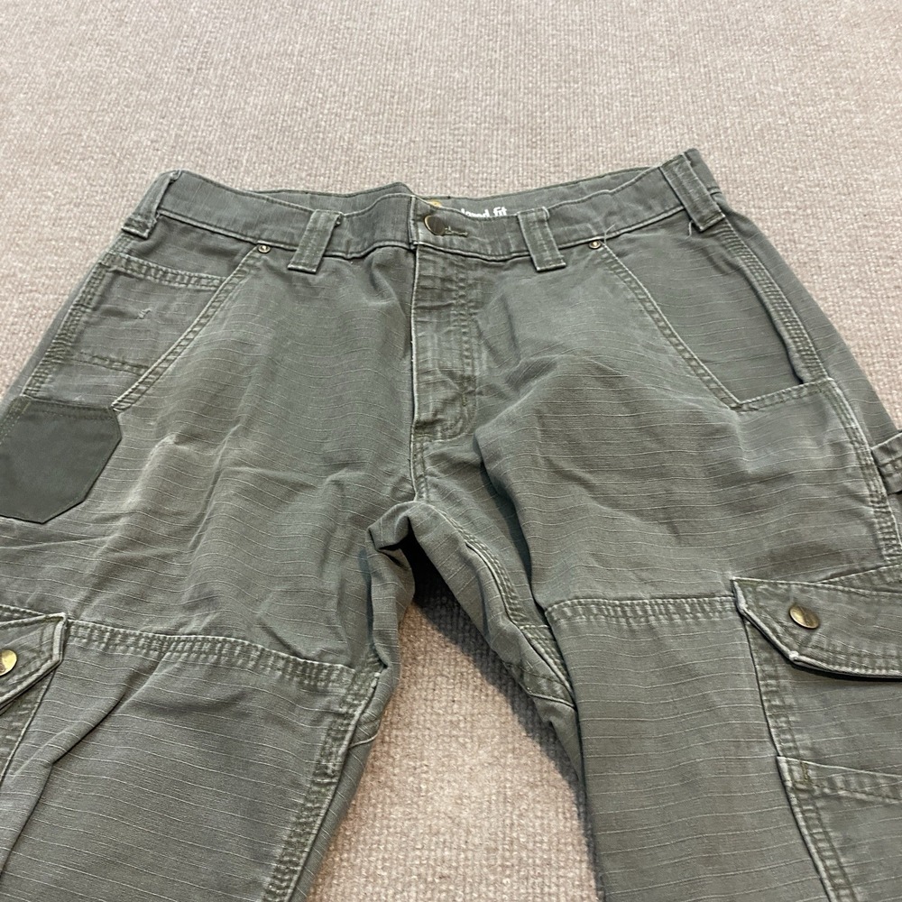Carhartt Pants Mens 33x30 B342 MOS Ripstop Cargo Double Knee Grunge Distressed - Picture 2 of 12